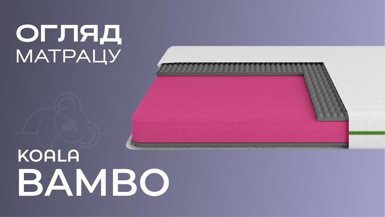 Матрац ортопедичний ТМ Ismart Koala Bambo 80х160 см безпружинний (ISM-051132)