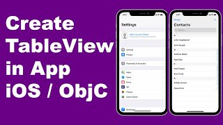 How to Create TableView in Objective-C (iOS 2020)
