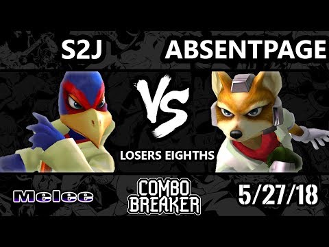 Combo Breaker 2018 Smash Melee - Tempo | S2J (Falco, Falcon) Vs. CLN | AbsentPage (Fox) - SSBM LE