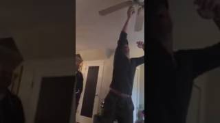 Guy uses his butt as a lamp