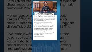 UGM Jelaskan Foto Ijazah Jokowi Berkacamata: Masa Itu, Dilarang Pakai Kacamata Hitam