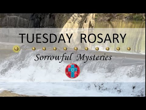 Tuesday Rosary • Sorrowful Mysteries of the Rosary 💜 Small Waterfall Under Bridge