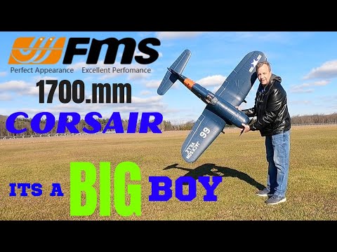 FMS 1700mm CORSAIR MAIDEN FLIGHT on 6S