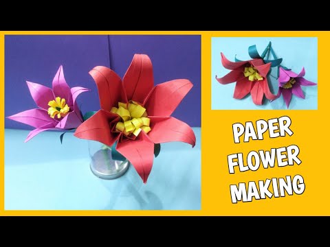 Easy & beautiful paper flower making || tutorial ||diy paper flowers