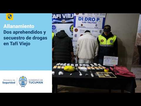 Dos aprehendidos y secuestro de drogas en Tafí Viejo