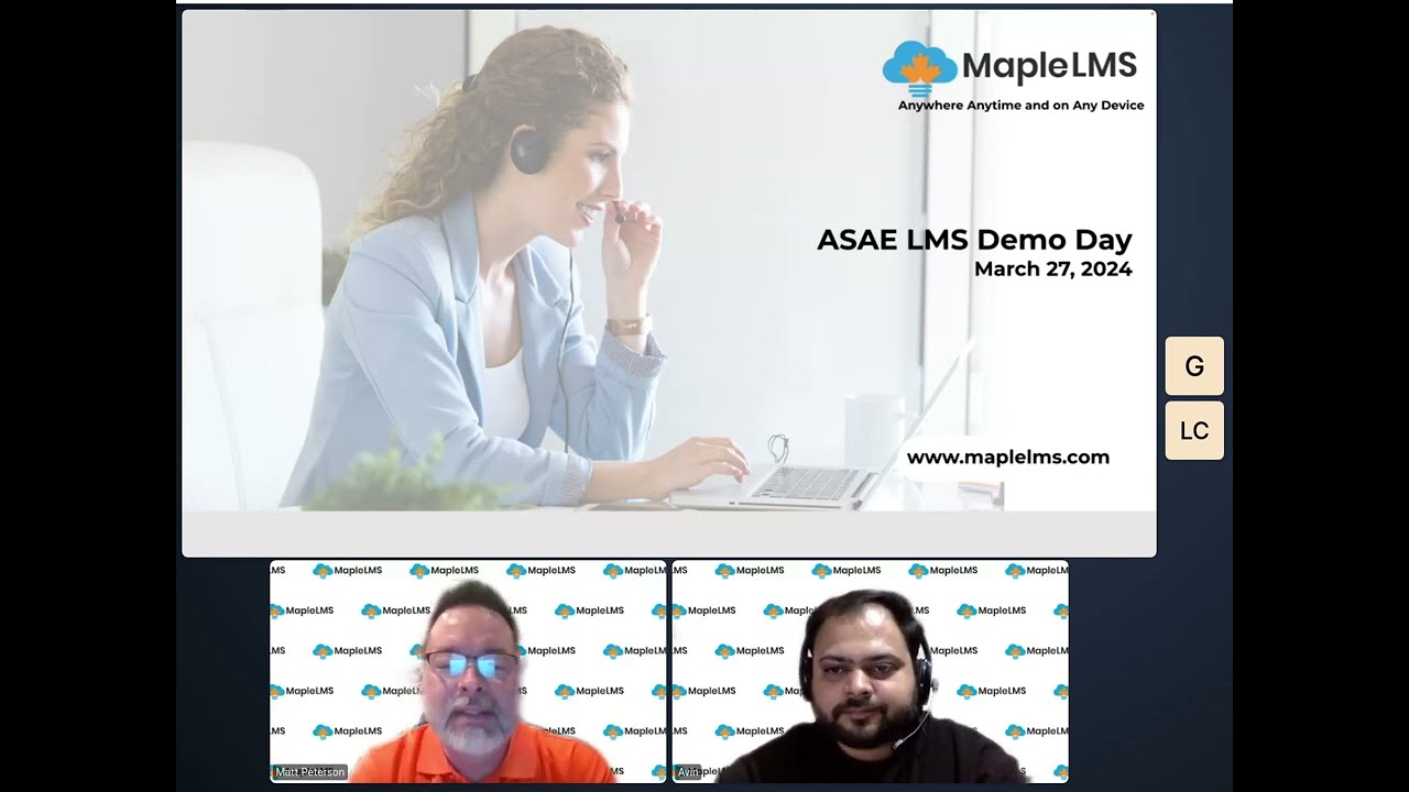 MapleLMS Demonstration at the ASAE LMS Demo Day 2024