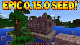 JUNGLE TEMPLE SEED!! Minecraft Pocket Edition 0.15.0 Seed - 6 Enchanted books, Temples + Villages