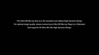 Ultra HD Blu-ray disc HDR message