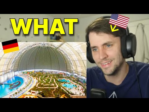 American reacts to Tropical Islands (Crazy German water park)
