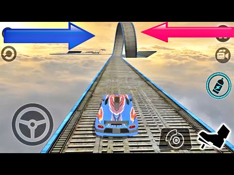 Impossible Car Tracks 3D: Blue Car Driving Stunts Simulator Best Car Stunts Game - Android GamePlay