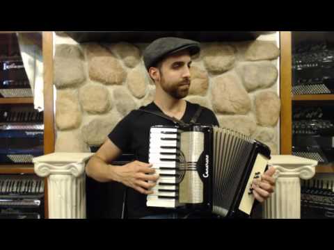 How to Play 12 Bass Piano Accordion - Lesson 1 - One Chord Song in C Major - Row Row Row Your Boat