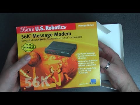 U.S.Robotics 56K Modem unboxing