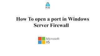 How To open a port in Windows Server Firewall