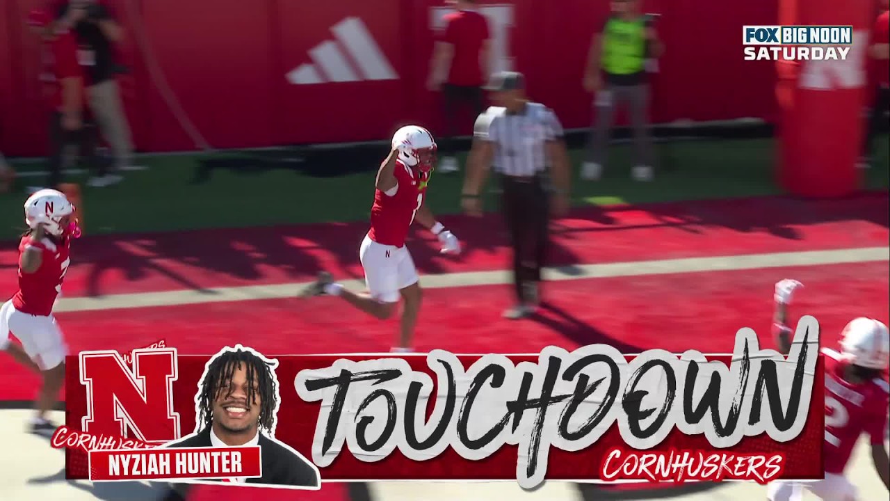 TOUCHDOWN DE NYZIAH HUNTER | Indiana Hoosiers 3-10 Nebraska Cornhuskers | College Football