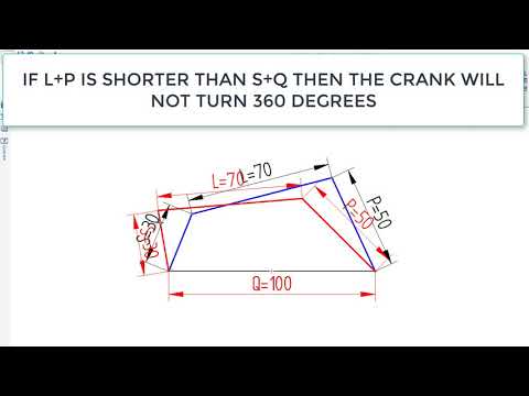 Four Bar Linkage Mechanism 22 - Solid Edge | Grashof’s Law