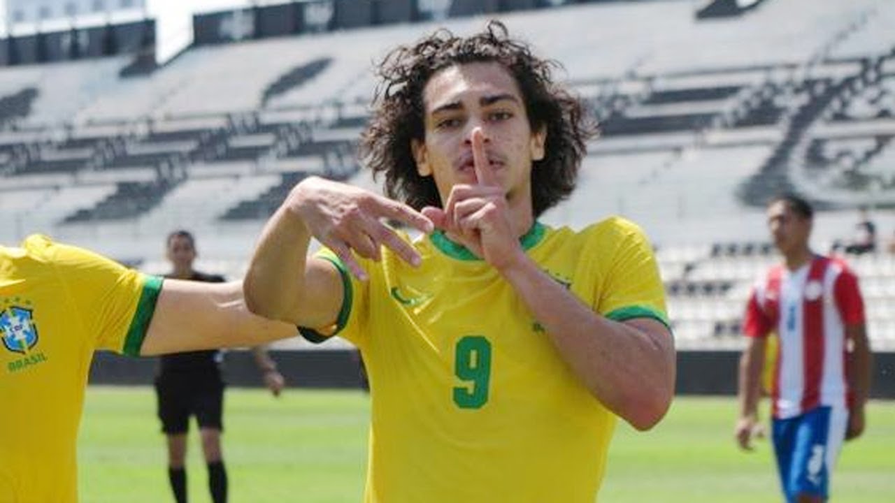 Matheus Nascimento, do Botafogo, marca duas vezes em amistosos pela Seleção Brasileira sub-17 contra o Paraguai; veja os gols 〽️🔥