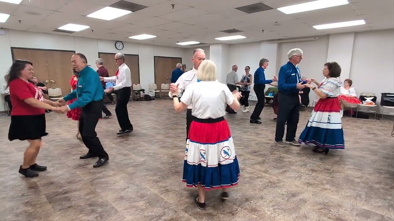 Round dancing with Carolyn Ahart cueing at the Missouri State Festival in Cape Girardea, MO 10/10/25.