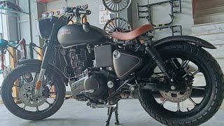 We modified a Royal Enfield Classic 350: Bolt-on Bobber Kit #thebikerz #boltondesign