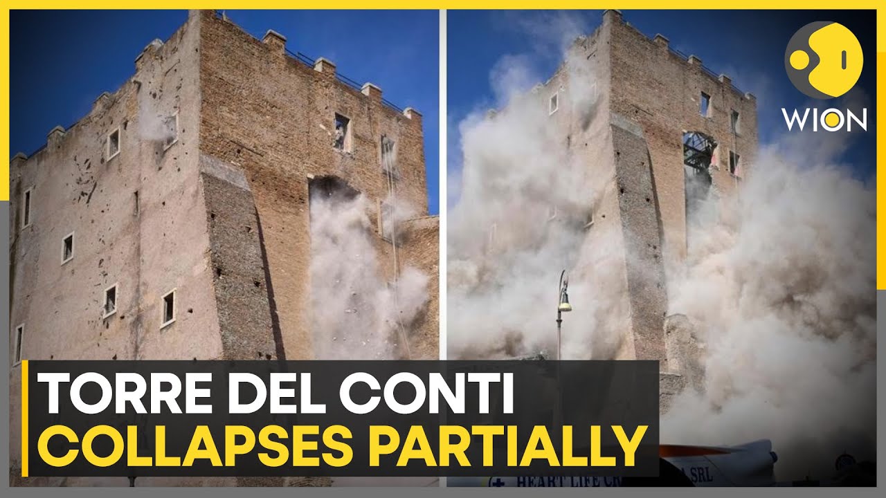 Italy: Renovation Accident Causes Torre del Conti Collapse | WION