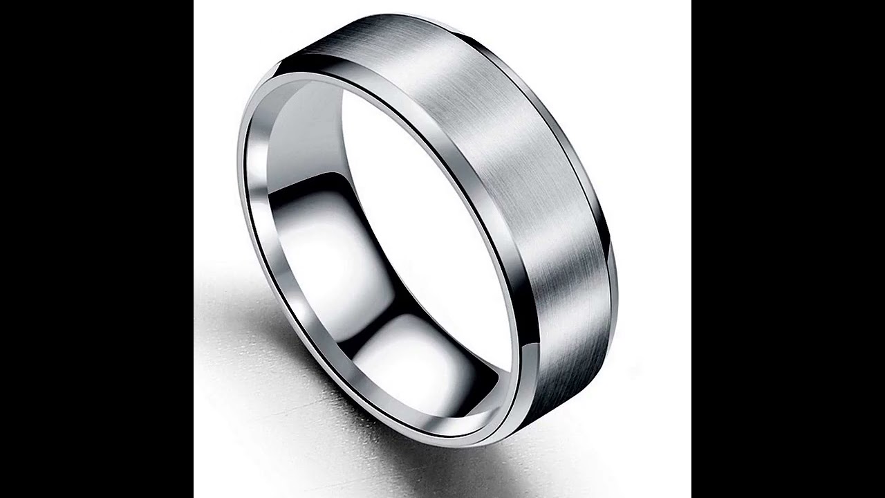 Bague Anneau En Acier Inoxydable Avec Finition Mat