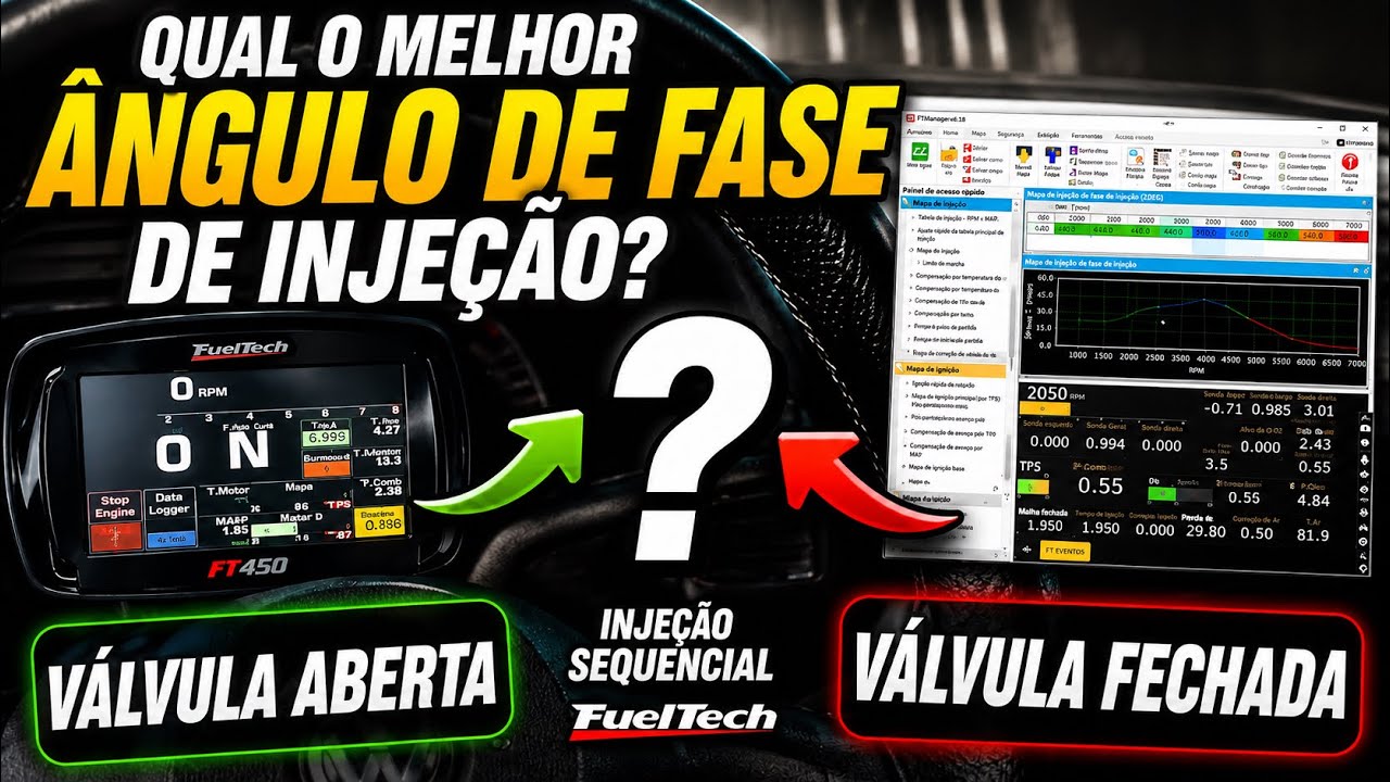 Qual o melhor ângulo de fase de injeção? válvula aberta ou fechada? injeção sequencial fueltech 450.