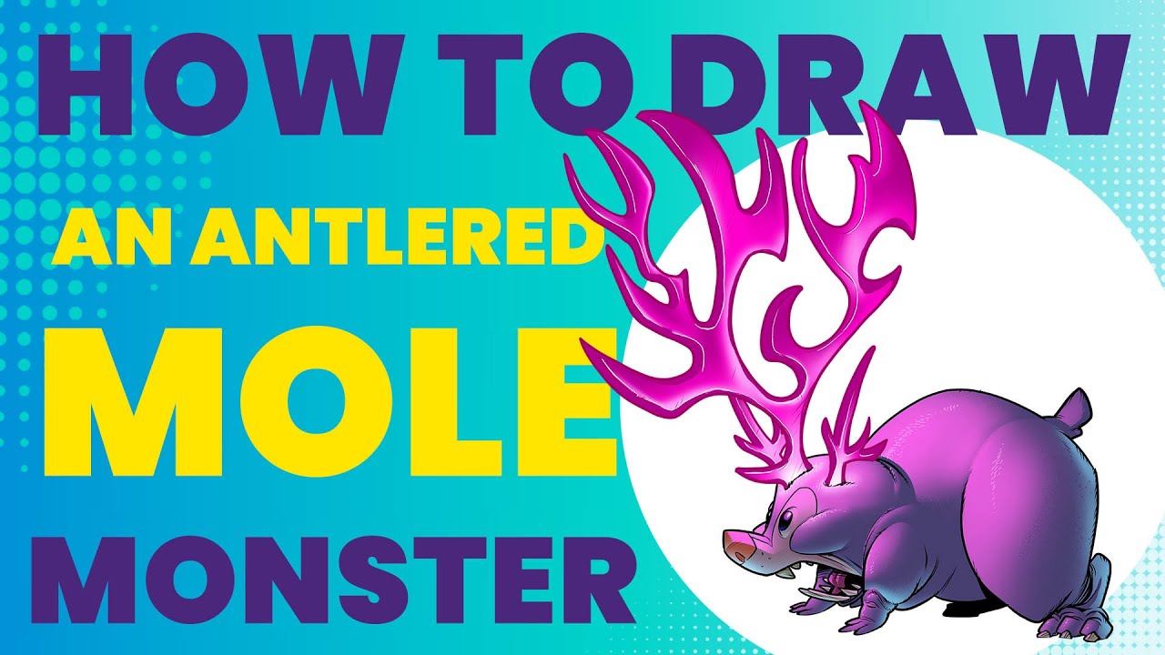How to Draw and Antlered Mole Monster – Squeetch