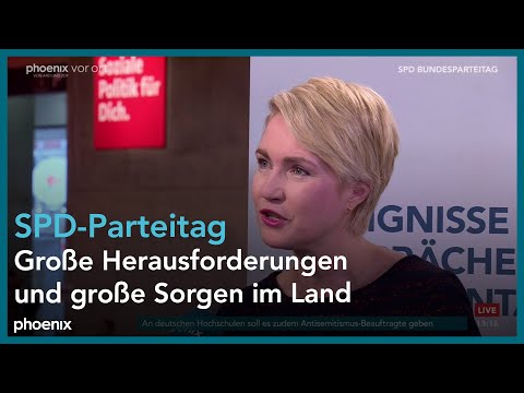Interview mit Manuela Schwesig beim SPD-Parteitag am 08.12.23