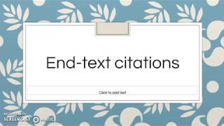 How to do end-text citations (Chicago Author-Date Style)