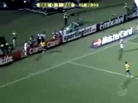 Brasil 2 x 1 Paraguai - gol de Robinho 10-06-09