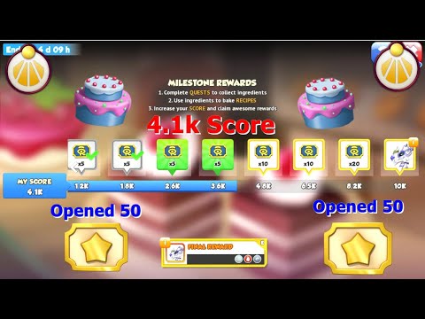 4.1k Score in Porcelain Cake Craze-Dragon Mania Legends | Opened 50 Enchant Tickets | DML