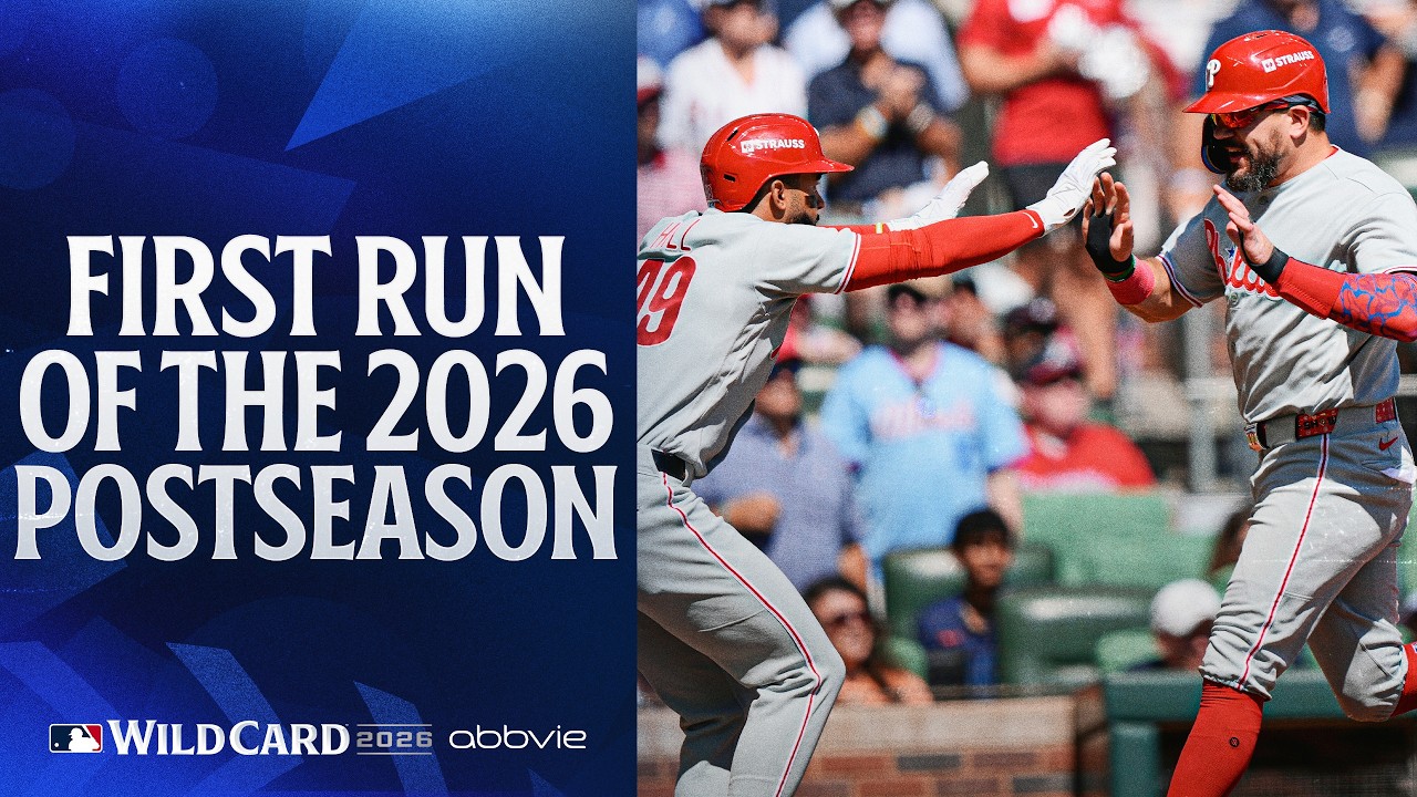 FIRST RUN of the 2026 MLB Postseason belongs to the Phillies on an Alec Bohm RBI double!