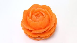 Orange Rose Flower From Carrot - Advanced Lesson 11 By Mutita Art Of Fruit And Vegetable Carving Orange Rose Flower From Carrot - Advanced Lesson 11 By Mutita Art Of Fruit And Vegetable Carving