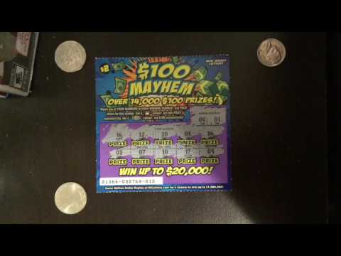 NJ Scratch off - Big Money Spectacular, 10x The Cash, $100 Mayhem, Lucky Day, $20,000 Hollywood Cash