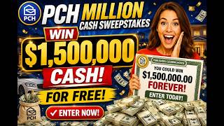 PCH Million Cash Sweepstakes: Win $1500000 Cash for Free #sweepstakes #giveaway #USA #pch #winner