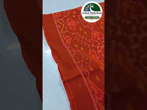 Orange Manekchowk Motifs Woollen Shawl