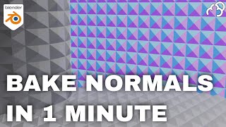 How to Bake Normals in 1 minute Blender Tutorial