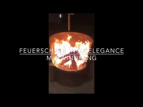 Feuerschale mit Galgen und Windfang