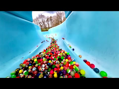 5000 Bouncy Balls | Waterslide