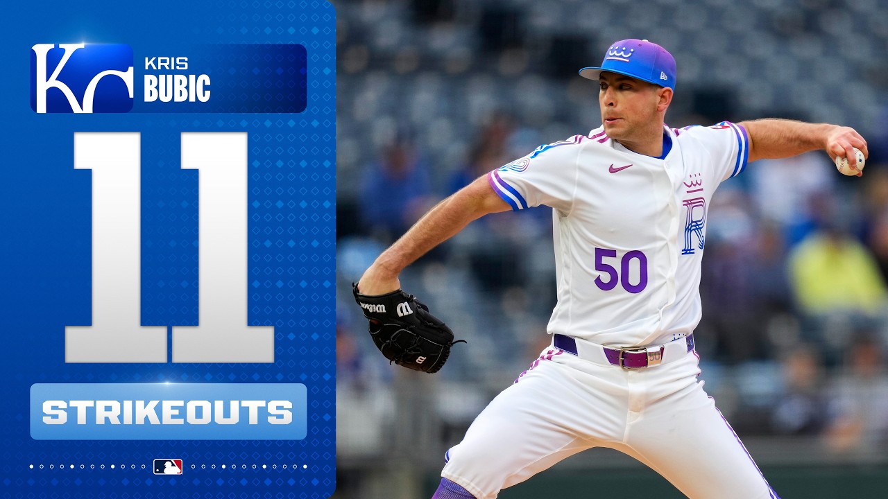 Kris Bubic sets a new CAREER-HIGH with 11 strikeouts in a dominant performance for the Royals! 👑