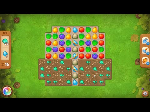 Gardenscapes level 170 - 16 Moves - No Boosters