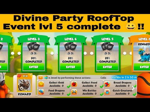 Divine Party RoofTop Event lvl 6 Unlock || Dragon Mania legends