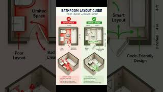 Bathroom Layout Guide | Poor vs Smart Design 🏗️ #Shorts