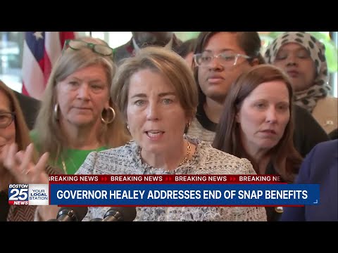 WATCH LIVE: Gov. Healey speaking about future of SNAP benefits in Massachusetts.