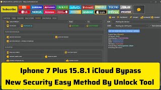 Iphone 7 Plus 15.8.1 iCloud Bypass By Unlock Tool/ Iphone 7 Plus New Update Bypass Easy Method