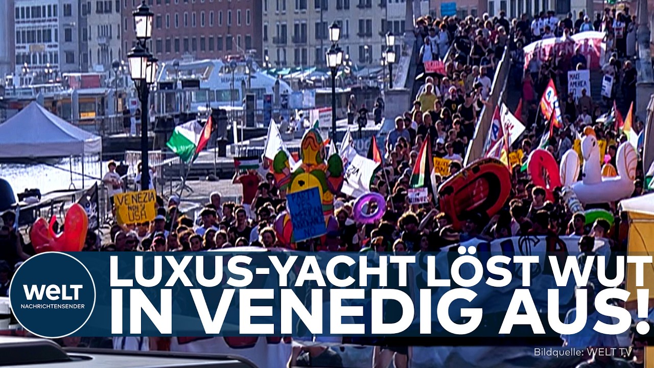 VENEDIG: Wut über Mega-Yacht! US-Botschafter löst mit Luxus-Auftritt heftige Proteste aus!