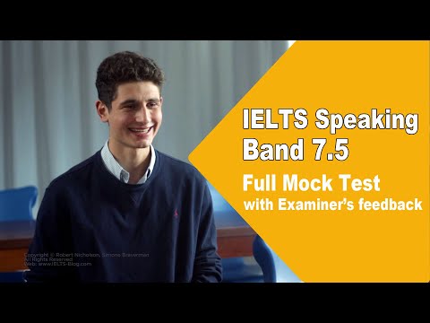IELTS Speaking Test Band 7.5 (Turkey), with Examiner's Feedback