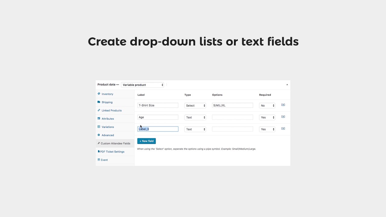 FooEvents Custom Attendee Fields Overview
