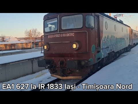 EA1 627 la IR 1833 Iași - Timișoara Nord (17 Ianuarie 2026)