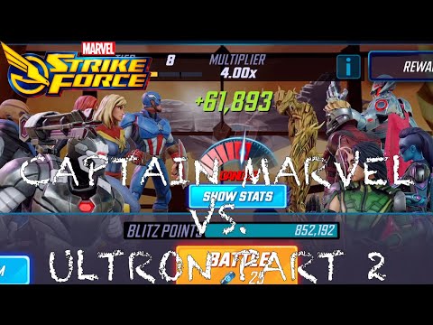 Captain Marvel vs. Ultron Part 2 - Marvel Strike Force
