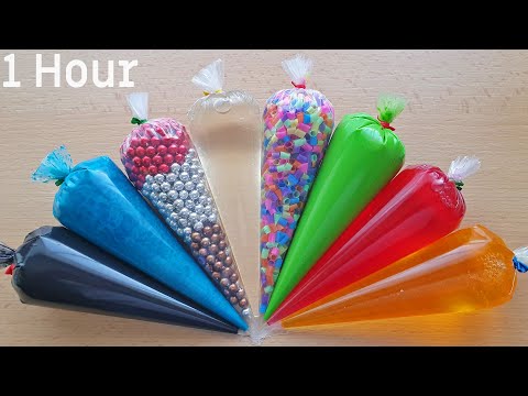 Slime 1 Hour - Making Slime with Piping Bags